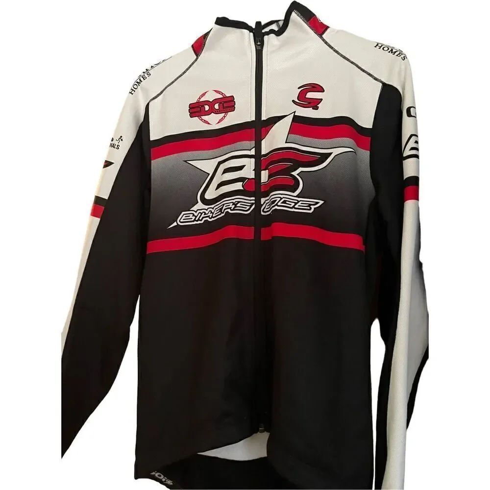 Sugoi Bikers Edge Men's Long Raglan Sleeve Full Zip Cycling Bikers Jersey Sz M